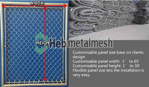 bird netting aviary mesh panel size